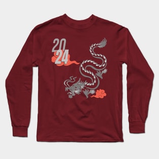 Chinese New Year of Wood Dragon 2024 Long Sleeve T-Shirt